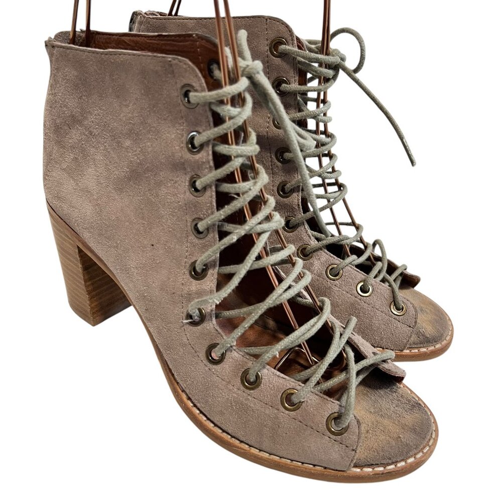 Jeffrey Campbell Lace-up Cors Heels Booties 8.5M